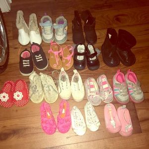 Large Lot of Toddler Girl Shoes